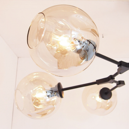 Lampa suspendata neagra&amber MODERN ORCHID 6 / 130 cm Step into Design [4]