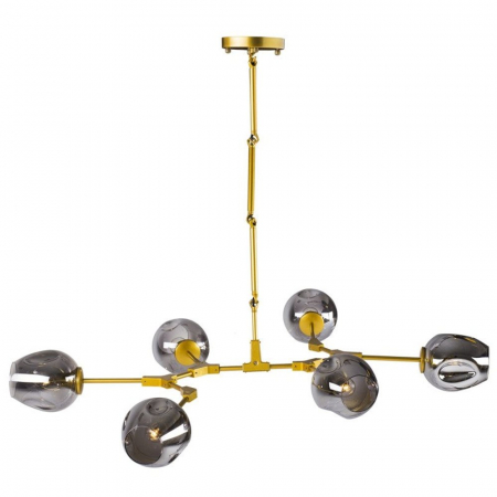 Lampă suspendată MODERN ORCHID, aurie/smoky, 130 cm - Step into Design [1]