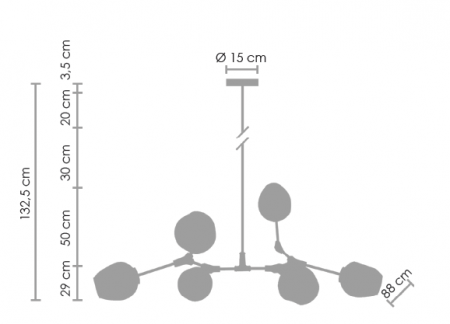 Lampa suspendata gold MODERN ORCHID 6 / 130 cm Step into Design [9]