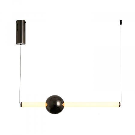 Lampă suspendată LED O-LINE, negru/alb, 3000K, lungime 63 cm [1]