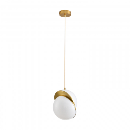Lampi suspendate - Pendul ORBITA alb/auriu, 25W, diametru 25 cm - Step into Design