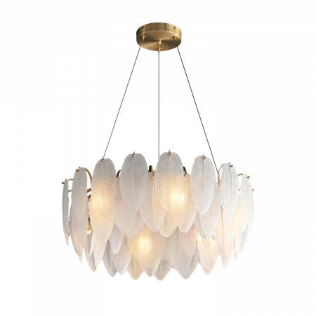 Candelabru PIUMA, alb/alamă, diametru 60 cm - Step into Design