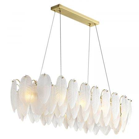 Candelabre - Candelabru PIUMA LONG, alb/alama, 20W, 100 cm