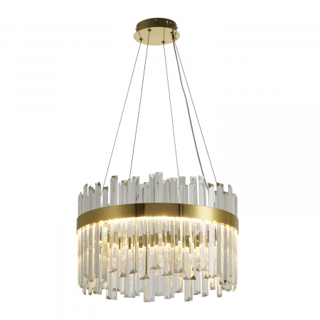LED - Lampă suspendată LED ROYAL cristal K9, aurie, 3000K