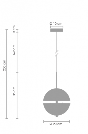 Lampă suspendată LED SFERA-1, aurie, 20 cm - Step into Design [5]