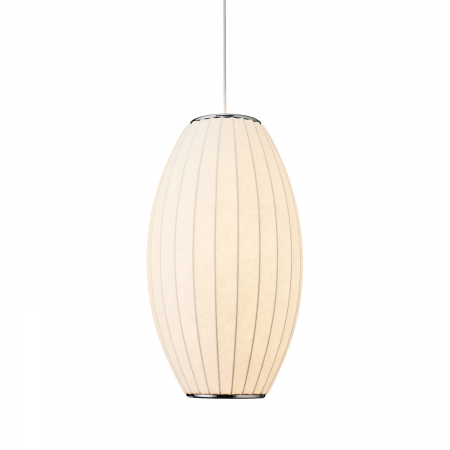 Lampă suspendată SILK BARREL albă, înăltime 50 cm - Step into Design [1]