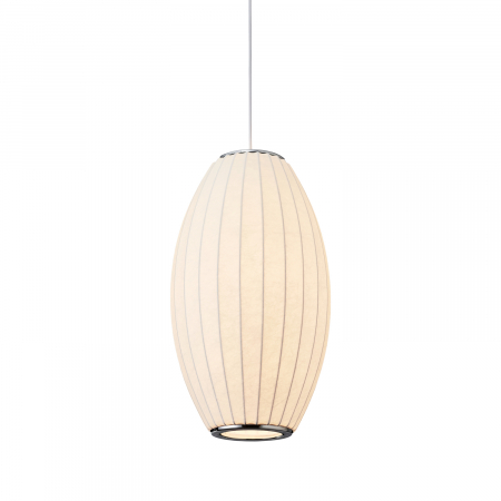 Lampă suspendată SILK BARREL albă, înăltime 50 cm - Step into Design [4]