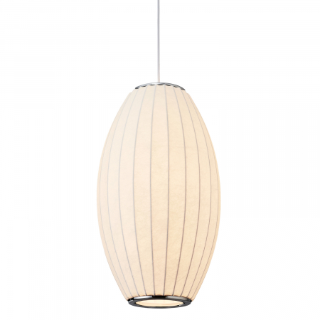 Lampă suspendată SILK BARREL albă, înăltime 60 cm [4]