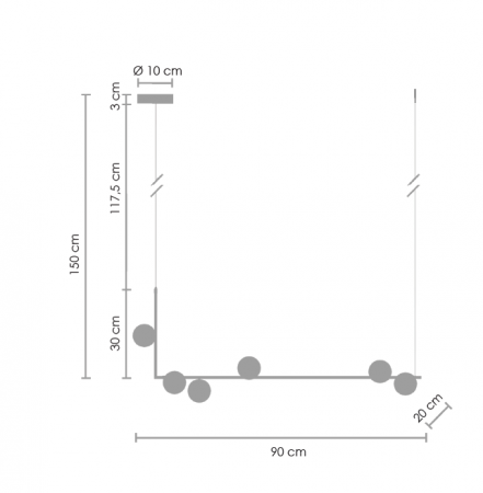 Lampă suspendată SIMPLY, neagră, 90 cm - Step into Design [5]