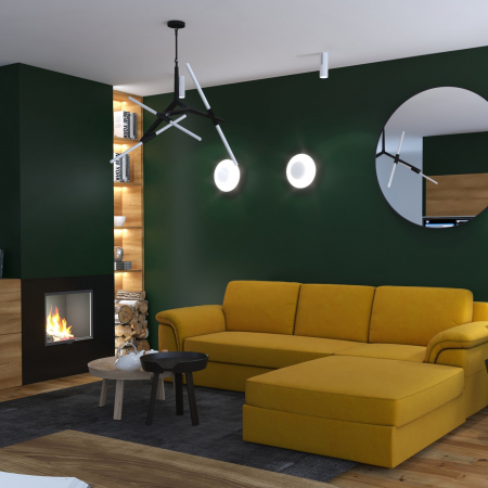Lampă suspendată STICKS-6 neagră - Step into Design [4]
