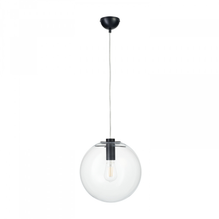 Lampi suspendate - Lampă suspendată TONDA, neagră, 30 cm - Step into Design