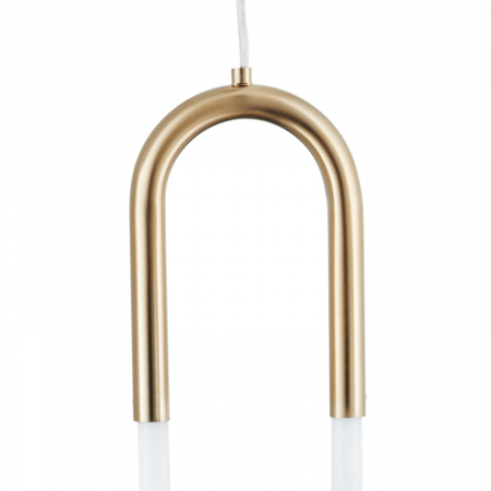 Pendul LED U-SHAPE, alamă/alb, 3000K, 13 cm - Step into Design [1]