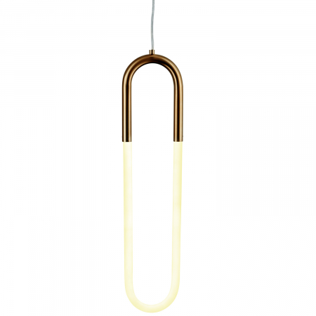 Pendul LED U-SHAPE, alamă/alb, 3000K, 13 cm - Step into Design [2]