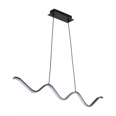 Lustră suspendată LED ZIGZAG, negru, 3000K, 90 cm [2]