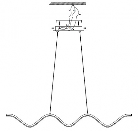 Lustră suspendată LED ZIGZAG, negru, 3000K, 90 cm [8]