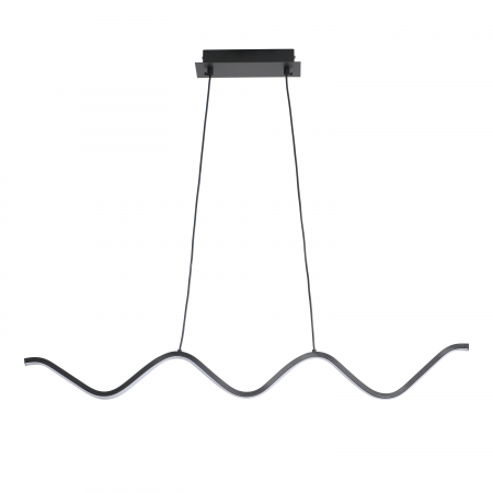 Lustră suspendată LED ZIGZAG, negru, 3000K, 90 cm [1]