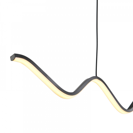 Lustră suspendată LED ZIGZAG, negru, 3000K, 90 cm [4]