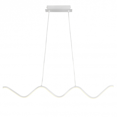 LED - Lustră suspendată LED ZIGZAG, alb, 3000K,  90 cm