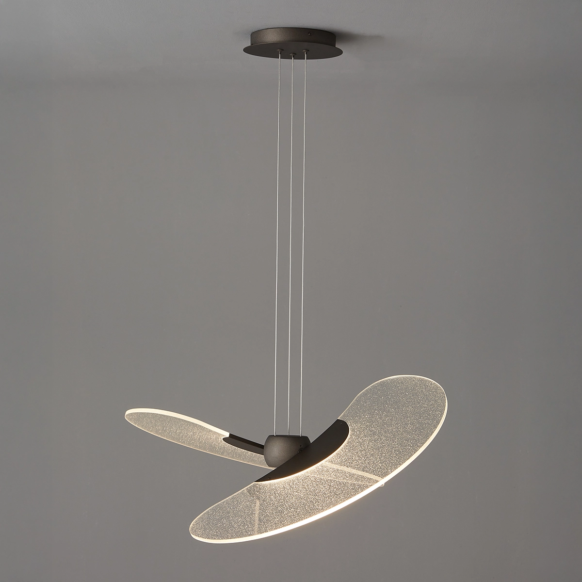 Lampi suspendate - Lampa suspendata LED NOXA, negru, 3000K, 1680 lm, diametru 67 cm - ALTAVOLA DESIGN