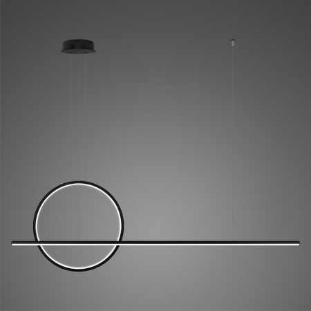 Lampi suspendate - Lampa suspendata neagra LED LINEA Nr.2 Φ40 cm_4k - Altavola Design