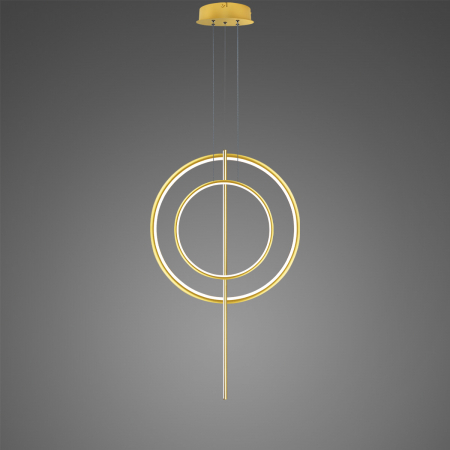 Iluminat zona living - Lampa suspendata LINEA LED, auriu, Nr. 5 B Φ60/40 cm, 3000K - ALTAVOLA DESIGN