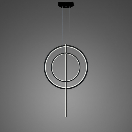Lampa suspendata neagra LED LINEA Nr. 5 Φ60/40 cm, 3000K - ALTAVOLA DESIGN [1]