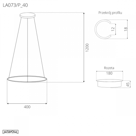 Lampa suspendata LED RING Nr. 1, cupru, dimabila, 3000K, IP 44, diametru 40 cm - ALTAVOLA DESIGN [1]