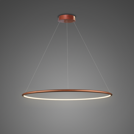 Lampi suspendate - Lampa suspendata LED RING Nr. 1, cupru, dimabila, 3000K, IP 44, diametru 60 cm - ALTAVOLA DESIGN