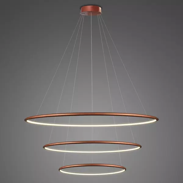 LED - Lampa suspendata LED RING Nr. 3, cupru, dimabila, 3000K, IP 44, diametru 80 cm - ALTAVOLA DESIGN