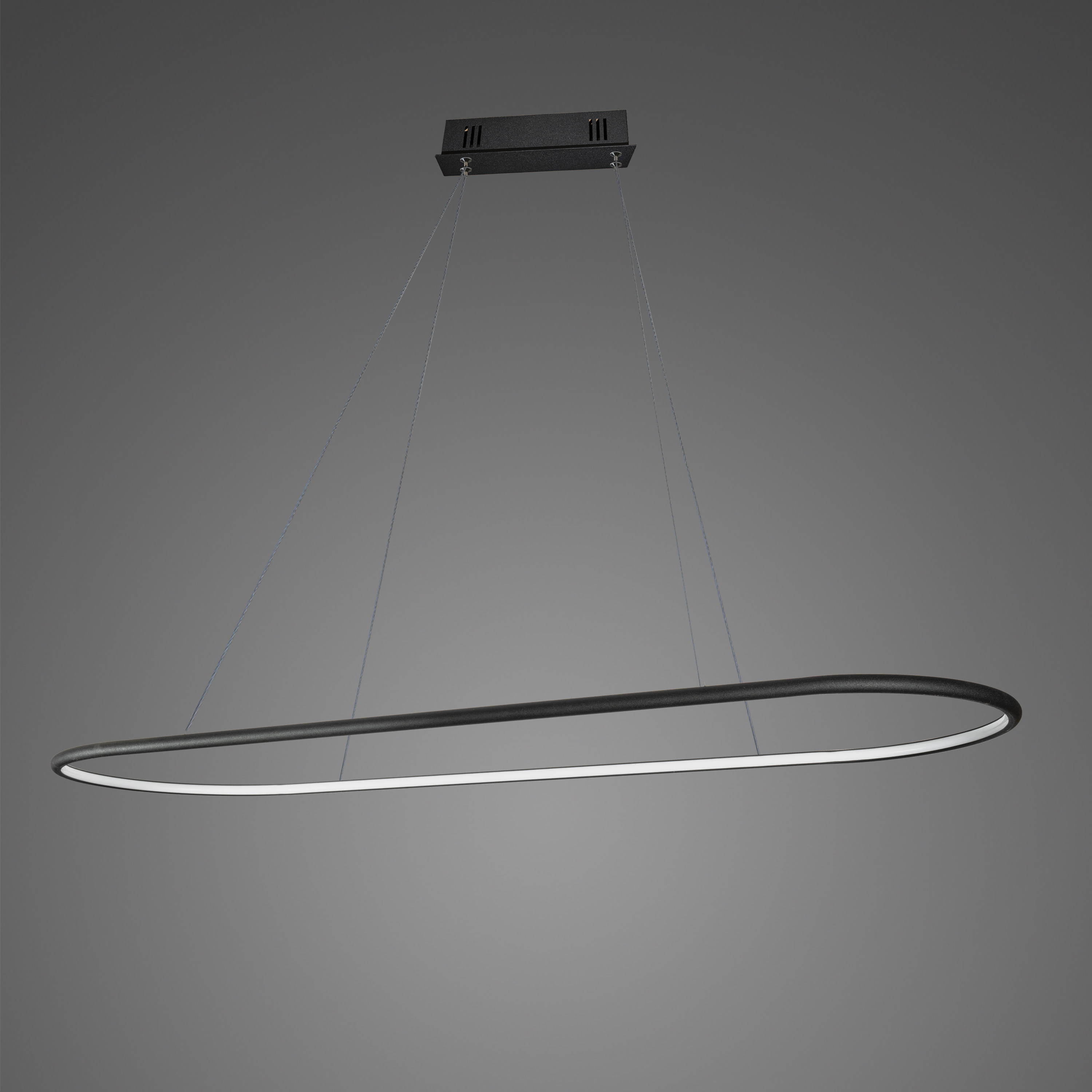 Lampa suspendata LED RING OVAL, negru, 120 cm - ALTAVOLA DESIGN [1]
