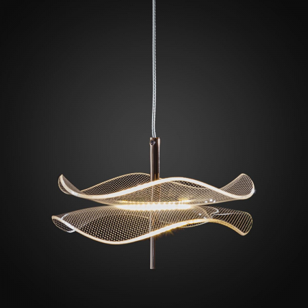 Corpuri de iluminat - INTERIOR - Pendul LED MARIPOSA, auriu, 3000K, 390 lm, diametru 20 cm - ALTAVOLA DESIGN
