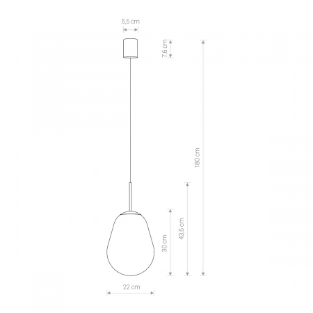 Pendul negru PEAR S, 30 cm - nowodvorski [5]