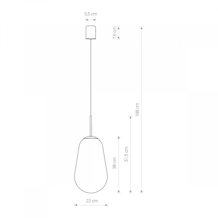 Pendul negru PEAR M, 38 cm - Nowodvorski [5]