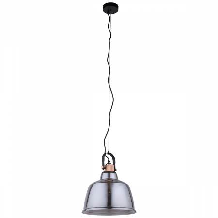 Lampi suspendate - Pendul AMALFI L, argintiu/negru, 1*E27, 25 W, diametru 30 cm - NOWODVORSKI