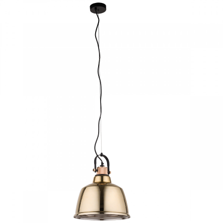 Pendul AMALFI L, auriu/negru, 1*E27, 25 W, diametru 30 cm - NOWODVORSKI