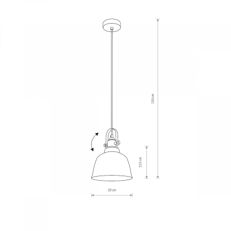 Pendul AMALFI M, auriu/negru, 1*E27, 25 W, diametru 20 cm - NOWODVORSKI [3]