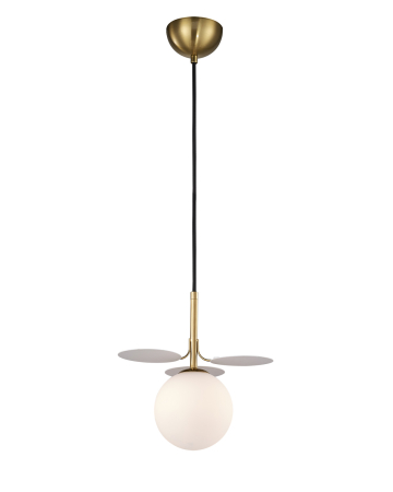 Lampi suspendate - Pendul CHIC, alb/auriu, 20 cm