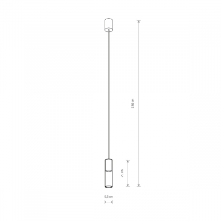 Pendul CYLINDER M, alama/negru, 1*GU10, 10W, diametru 6.5 cm - NOWODVORSKI [3]