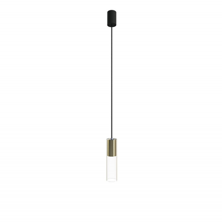 Corpuri de iluminat - INTERIOR - Pendul CYLINDER M, alama/negru, 1*GU10, 10W, diametru 6.5 cm - NOWODVORSKI