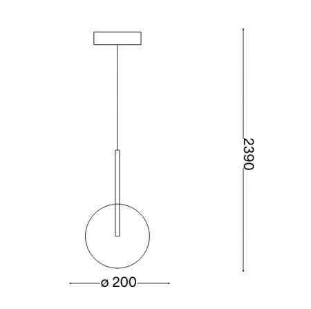 Pendul EQUINOXE SP1, alama, diametru 20 cm - IDEAL LUX [4]