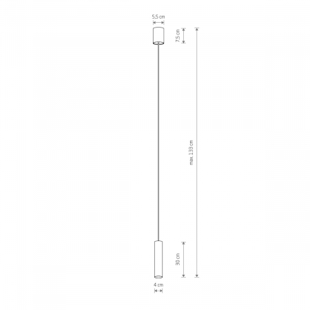 Pendul FOURTY M gri deschis, 1*GU10, 10W, diametru 4 cm - NOWODVORSKI [6]