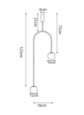 Pendul LOOP, auriu, 123 cm - Step into Design [6]