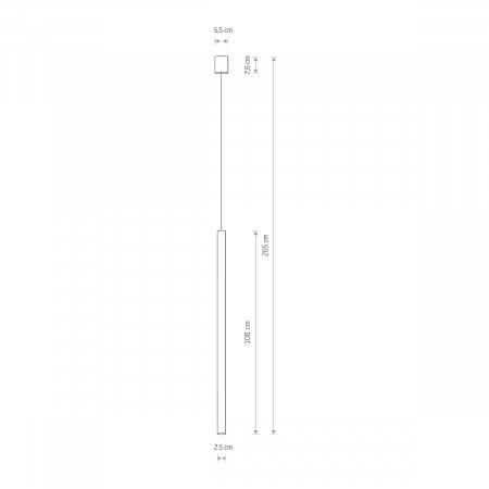 Pendul LASER SOLID, alama/negru, 1*G9, 10W, inaltime 100 cm - NOWODVORSKI [3]