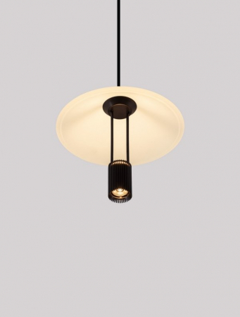 Pendul LED ANAFI, negru/alb, 3000K, 425 lm, diametru 22 cm - NOVA LUCE [1]