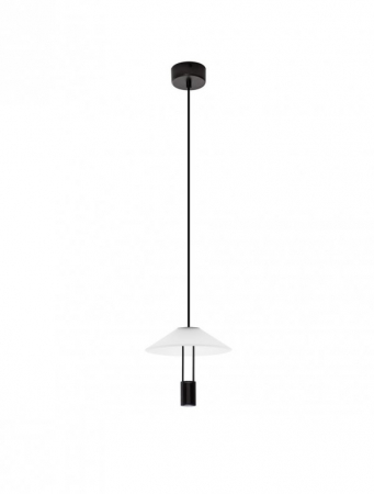 LED - Pendul LED ANAFI, negru/alb, 3000K, 425 lm, diametru 22 cm - NOVA LUCE
