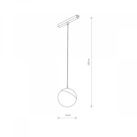 Pendul LED LID pentru sina magnetica LVM negru, 4000k, 650 lm, diametru 10 cm - NOWODVORSKI [1]