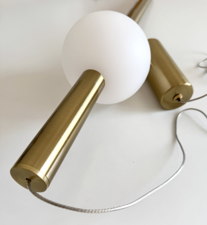 Pendul LED O-LINE, alamă/alb, 3000K, 93 cm - Step into Design [1]