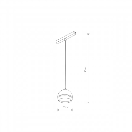Pendul LED SLOT pentru sina magnetica LVM negru, 4000k, 400 lm, diametru 8.5 cm - NOWODVORSKI [1]