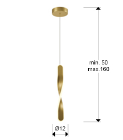Pendul LED TWIST auriu, 3000K - SCHULLER 219633 [3]