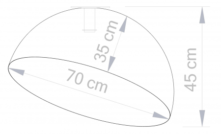 Plafoniera SFERA alb/auriu, 1*E27, 60W, diametru 70 cm - SIGMA [3]